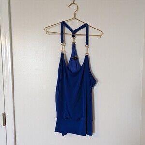 Boston Proper Royal Blue and Gold XL Tank Top